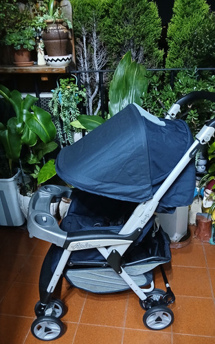 Cochecito Peg Perego Aria Impecable Unico Azul Marino Gris (Usado)