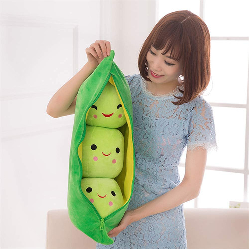 Almohada De Peluche Con Forma De Vaina De Guisantes Gigantes