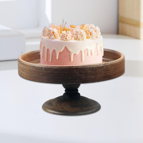 Soporte De Madera For Pasteles, Pedestal For Servir L