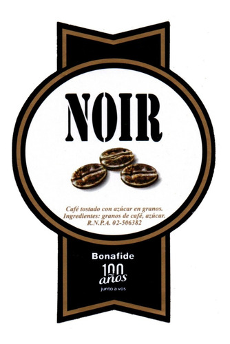 Imagen 1 de 5 de Cafe En Grano O Molido Bonafide Noir Torrado