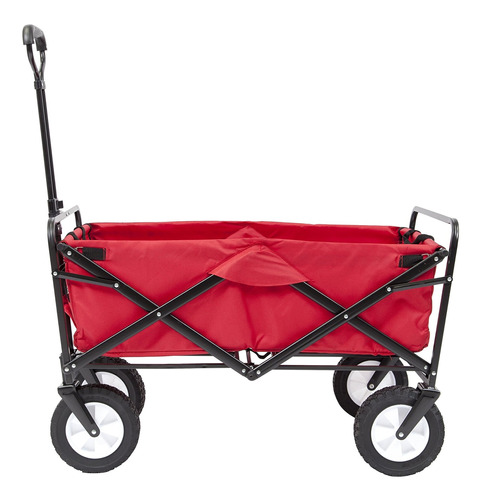 Mac Sports Collapsible Folding Outdoor Utility Wagon, Red