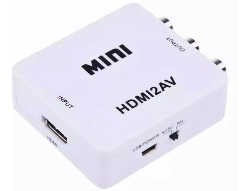 Mini Adaptador Conversor De Hdmi Para Video Composto 3rca Av