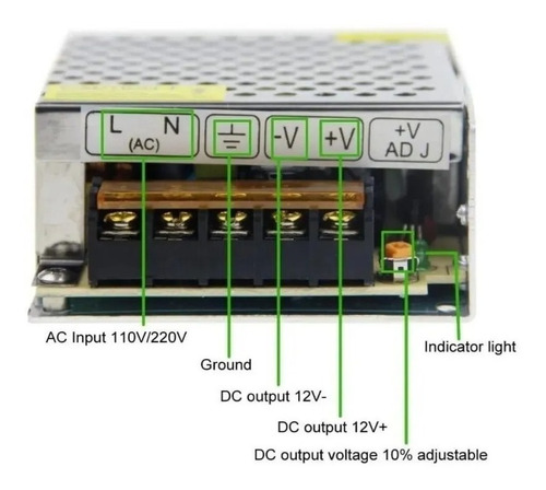 Fuente Poder 12v 5a Switching 60w Alta Calidad
