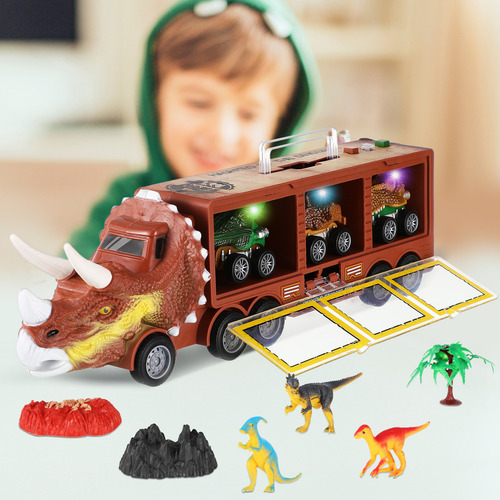 Camión De Juguete Dinosaurio Con Luces Para Niños