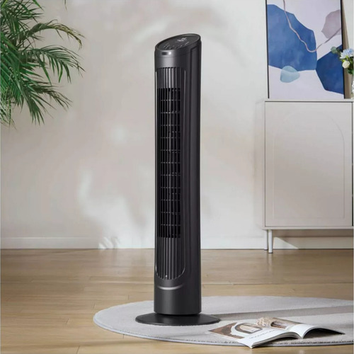 Ventilador De Torre 40 De 4 Vel Con Temporizador Y Control 73.66 Cm 60 Hz Negro Plástico