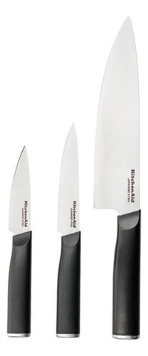 Kit 3 Facas Com Capa Protetora Aço Japonês Carne Kitchenaid