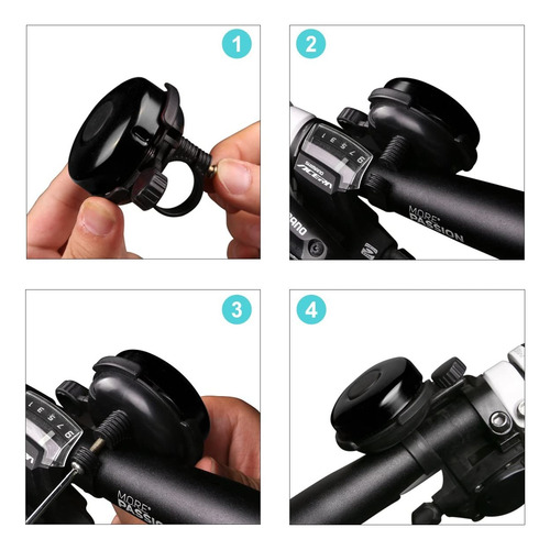 Timbre Bicicleta Claxon Campana Ring Ring Ajustable Colores