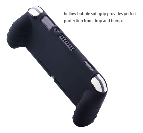 Funda Protectora Para Nintendo Switch Lite Silicona Negra