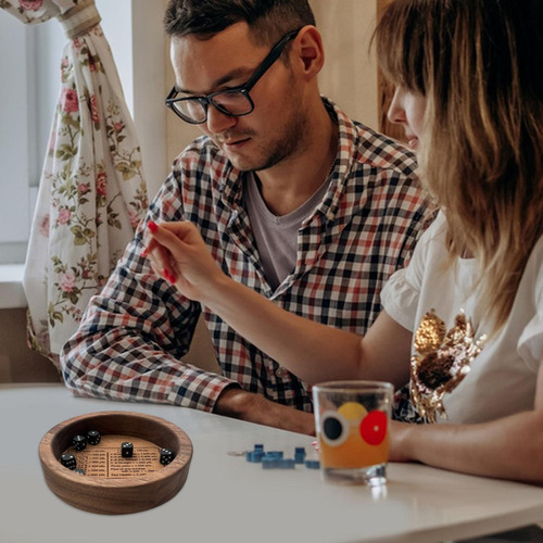 Juego De Dados Clásico Farkle Con Bandeja Juego De Dados Clá