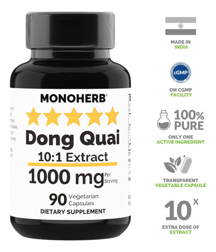 Monoherb Extracto De Dong Quai 1000 Mg - 90 Cápsulas Vegeta
