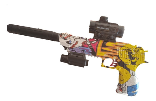 Rifle Automatico De Hidrogel Edición Graffiti Con Lazer (Usado)