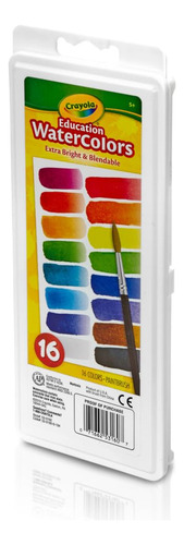 Juego De Pintura De Acuarela Crayola 16 Unidades Lavable Multicolor