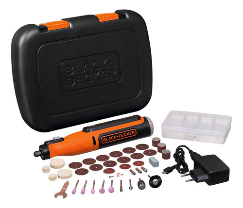 Micro Retífica Bateria 8v C/ 35 Acessórios Lite Black Decker Potência 180 W