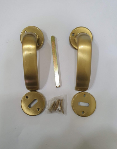Imagen 4 de 5 de Manija Currao Doble, Latina2 Bronce Patine Laqueado Con Boca