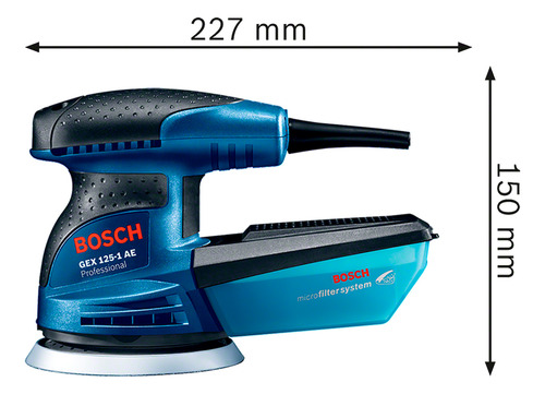 Lijadora Excentrica Bosch Gex 125-1 Ae 250 Watts 06013875e00