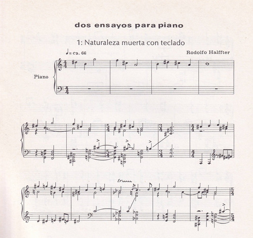 Dos Ensayos Para Piano.