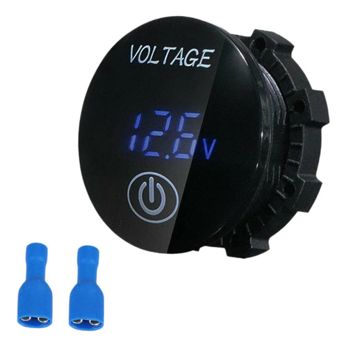 Voltímetro De Medidor De Automóvil 12 V-24 V Azul