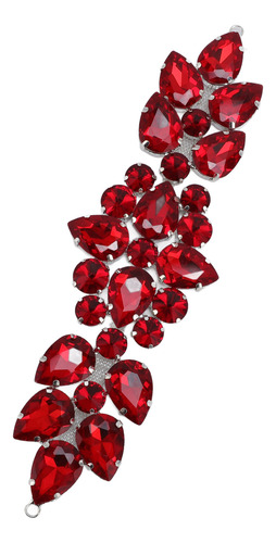 Correa Corta Roja Con Diamantes De Imitación, Decoración De