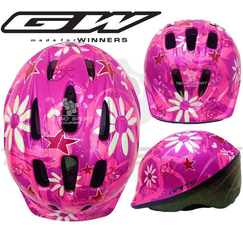 Imagen 3 de 6 de Casco Gw De Niña Para Bicicleta Y Patines Ajustable Oferta