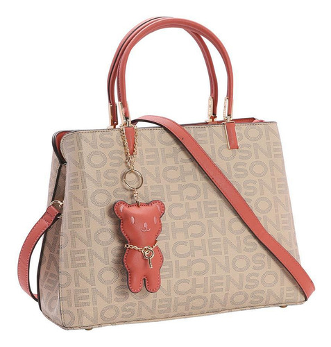 Bolsa Feminina Chenson Monograma Fun De Mão 3482898 Nude