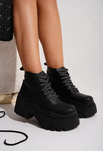 comprar Borcegos De Mujer Botas Plataforma Negros Livianos  Araquina