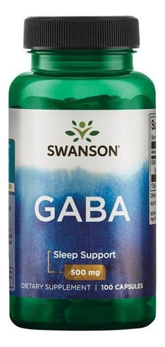 Gaba 100 Caps 500mg Sleep Support Relax De Swanson
