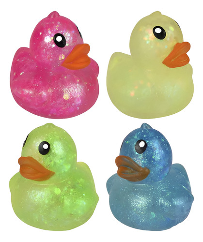 Squishy Squeeze Patito Glitter Apretable Antiestrés Fidget Color Colores