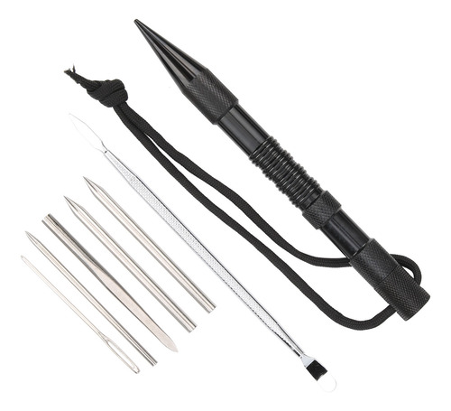Agulha De Costura Paracord, 7 Peças, Ferramenta De Aço Inoxi