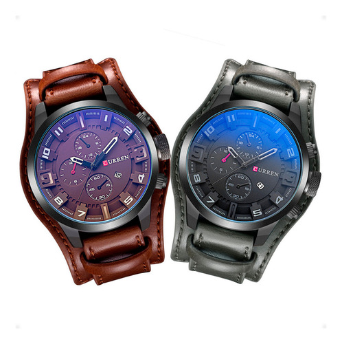 Reloj Curren 8225 Cronografo Marrón Otec Diseño Elegante Funcionalidad Avanzada Y Precision Para El Hombre Moderno