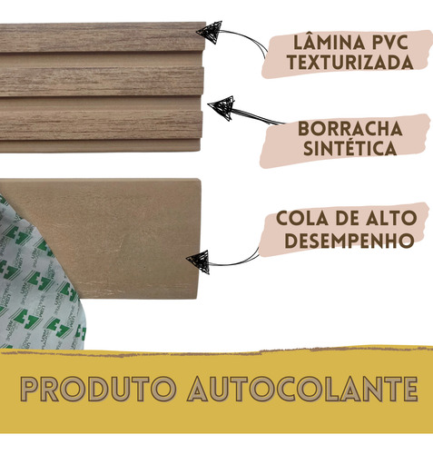 Revestimento De Parede Adesivo Autocolante Fácil 3 M2 Cor Marrom-claro