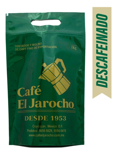 Café El Jarocho 1 Kg, Descafeinado