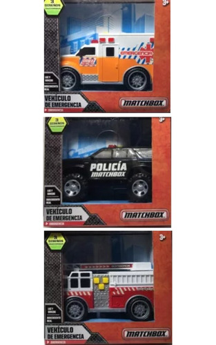 Matchbox Autos De Emergencias C/ Luz Y Sonidos Caffaro 0714