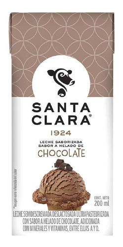 Leche Uht Santa Clara Helado De Chocolate 200ml