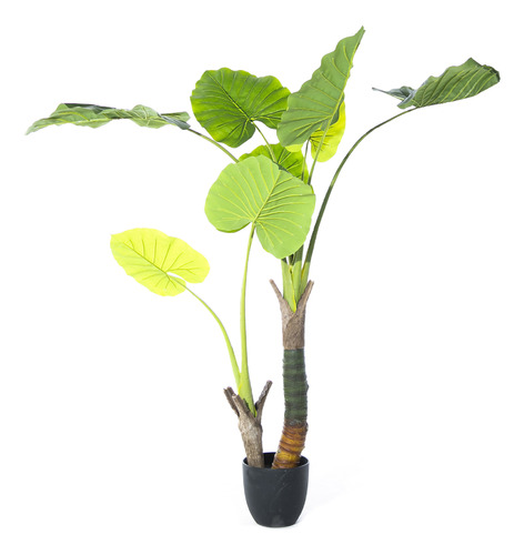 Planta Artificial Decorativa, Malanga De 8 Hojas, 120 Cm