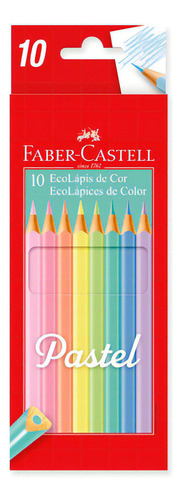 Lápices De Colores Pastel Faber Castell Eco X 10 Unidades