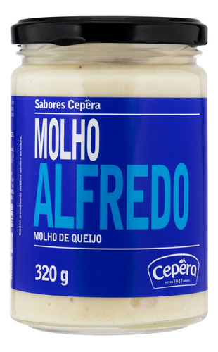 Molho Alfredo Sabores Cepêra sem glúten 320 g