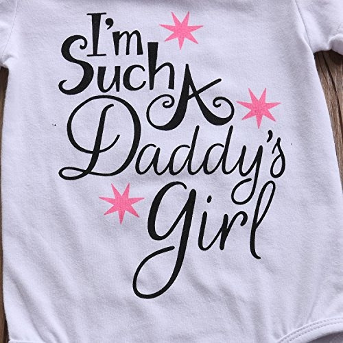 Bonito Cuerpo Con Moño Con La Frase Daddys Niñas Conjunto De