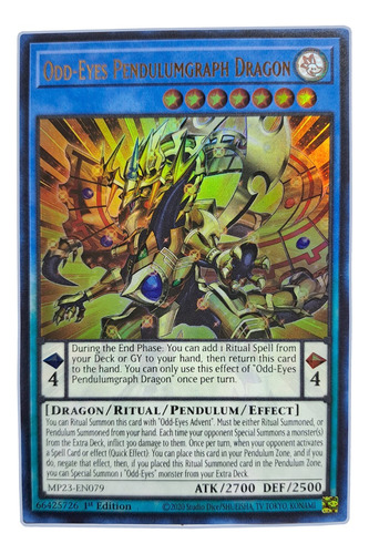 Yugi-oh! Odd-eyes Pendulumgraph Dragon Mp23-en079 Ultra