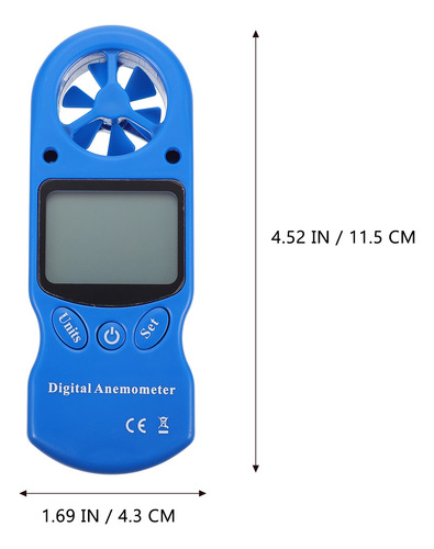 Mini Anemómetro Digital Portátil De 1 Pieza, Práctico Higrot
