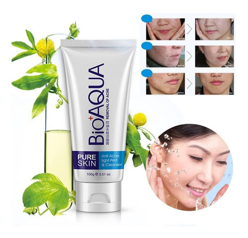 Bioaqua Pure Skin Removedor Limpiador De Acne Y Grasa Full