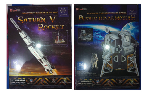 Rompecabezas 3d Cohete Saturno/módulo Lunar Apolo Cubic Fun