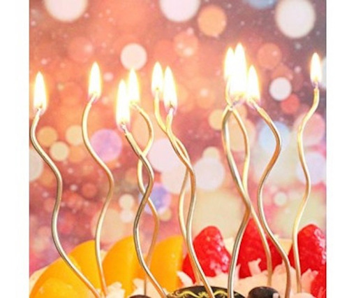 Velas Cumpleaños Plateada Dorada Azul Y Más Metalizadas Glob
