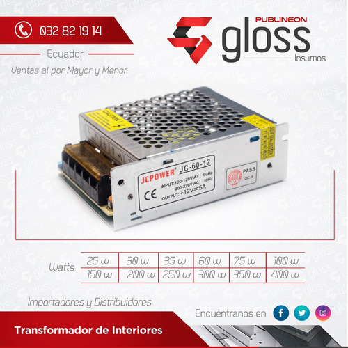 Transformador Para Luces Led 150w Para Interiores