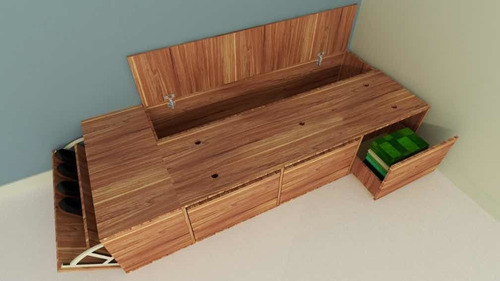 Imagen 5 de 5 de Cama Box Base Sommiers Cajones - 1.60 Mt Hot Sale 2021