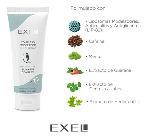 Complejo Modelador Multi Activo Exel Masajes Reductores