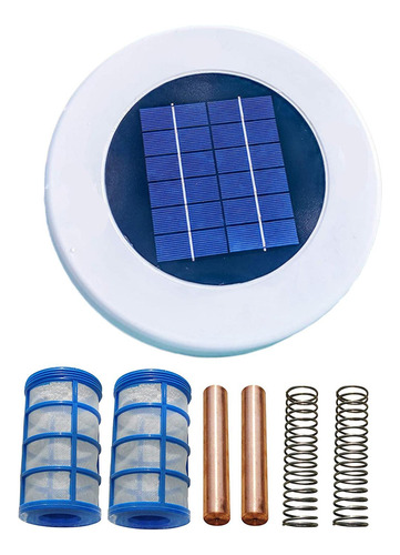 Ionizador Solar Para Piscina Led, Purificador De Cobre Y Pla