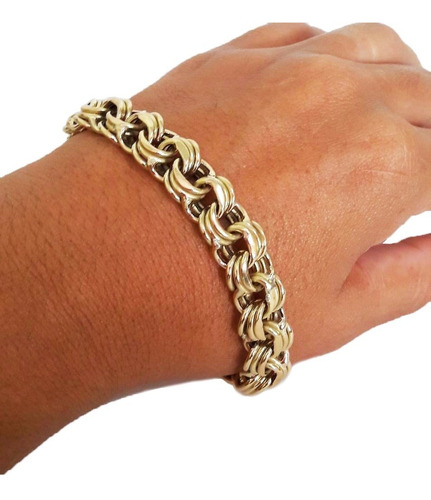 Pulseira Friso Triplo 24 Gramas 11mm Ouro 18k 750
