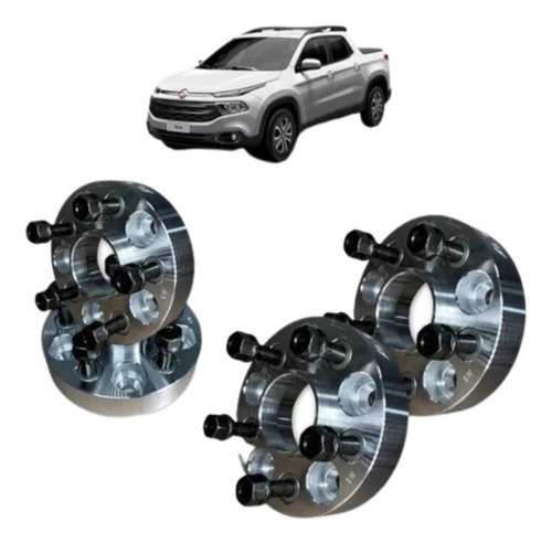 Fiat Toro 2016/... Kit 2 Pares Espaçador De Rodas 38mm