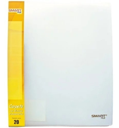 Imagen 1 de 1 de Carpeta De Plástico Blanca Con 20 Micas T/carta Smart File