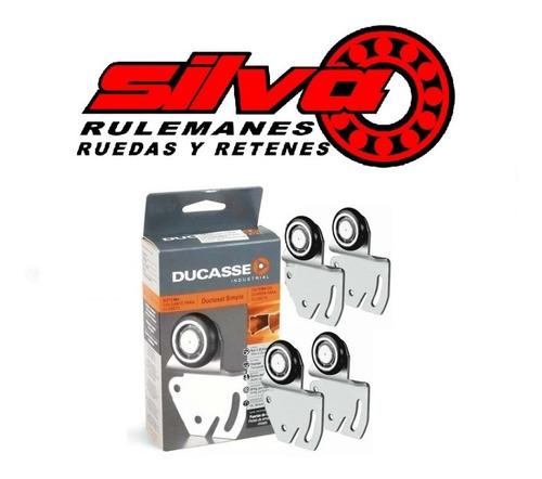 Kit De Ruedas Para Placares Closet 30kg + 3 Metros De Riel